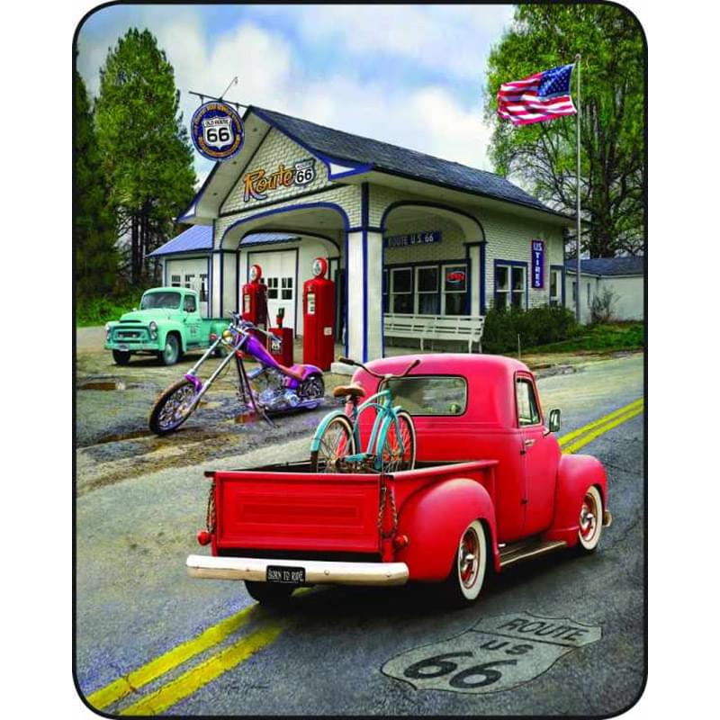 Regal Comfort - Route 66 - Plush Decorative Queen Size Blanket