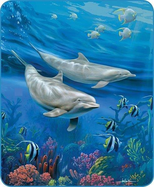 Regal Comfort - Dolphin - Plush Decorative Queen Size Blanket