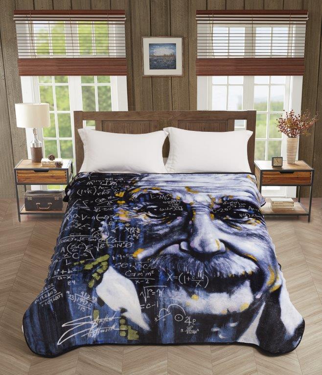 Regal Comfort - Einstein (It's All Relative) - Plush Decorative Queen Size Blanket (Copy)