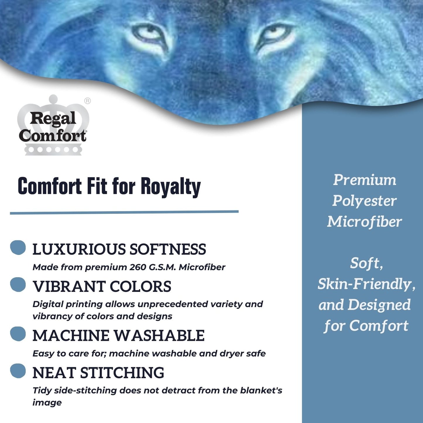 Regal Comfort - A King's Path - Plush Decorative Throw Blanket 50"x60"