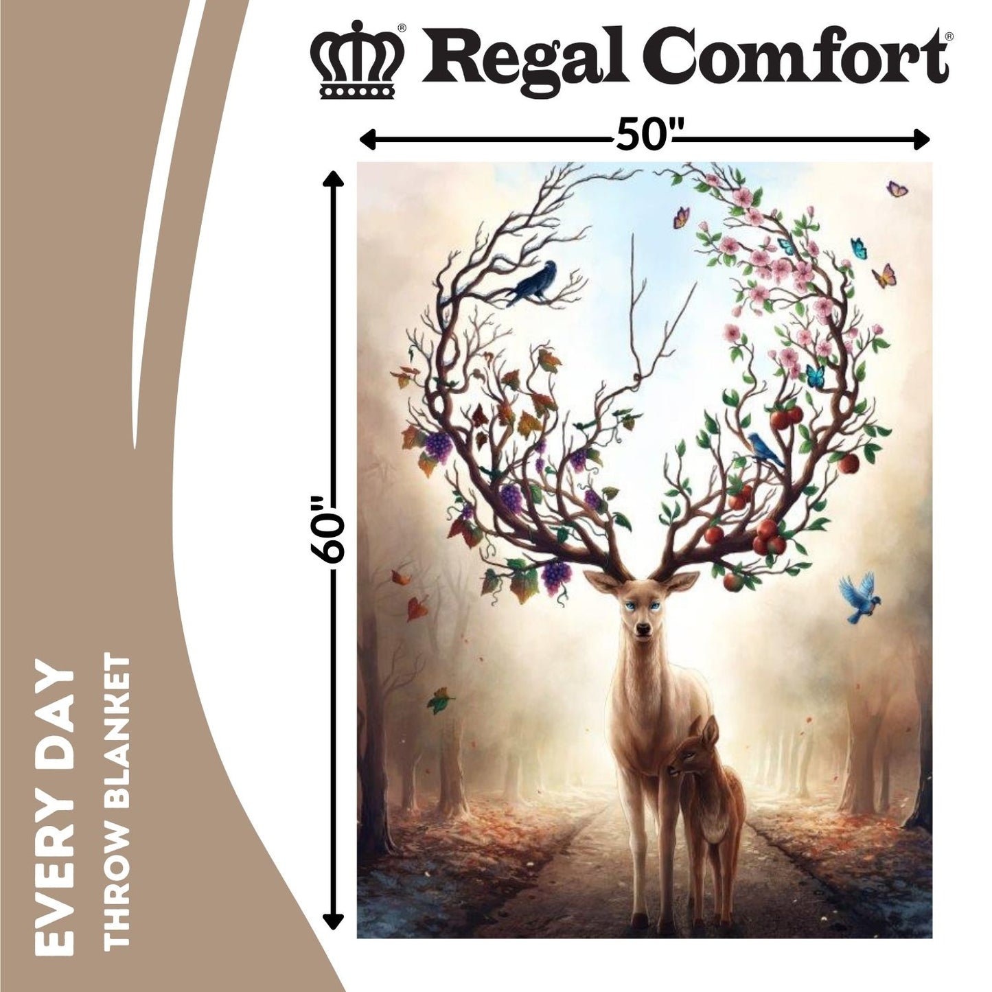 Regal Comfort - Seasons Change - Plush Decorative Throw Blanket 50"x60"