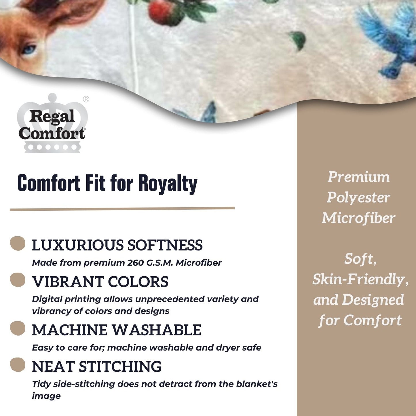 Regal Comfort - Seasons Change - Plush Decorative Throw Blanket 50"x60"