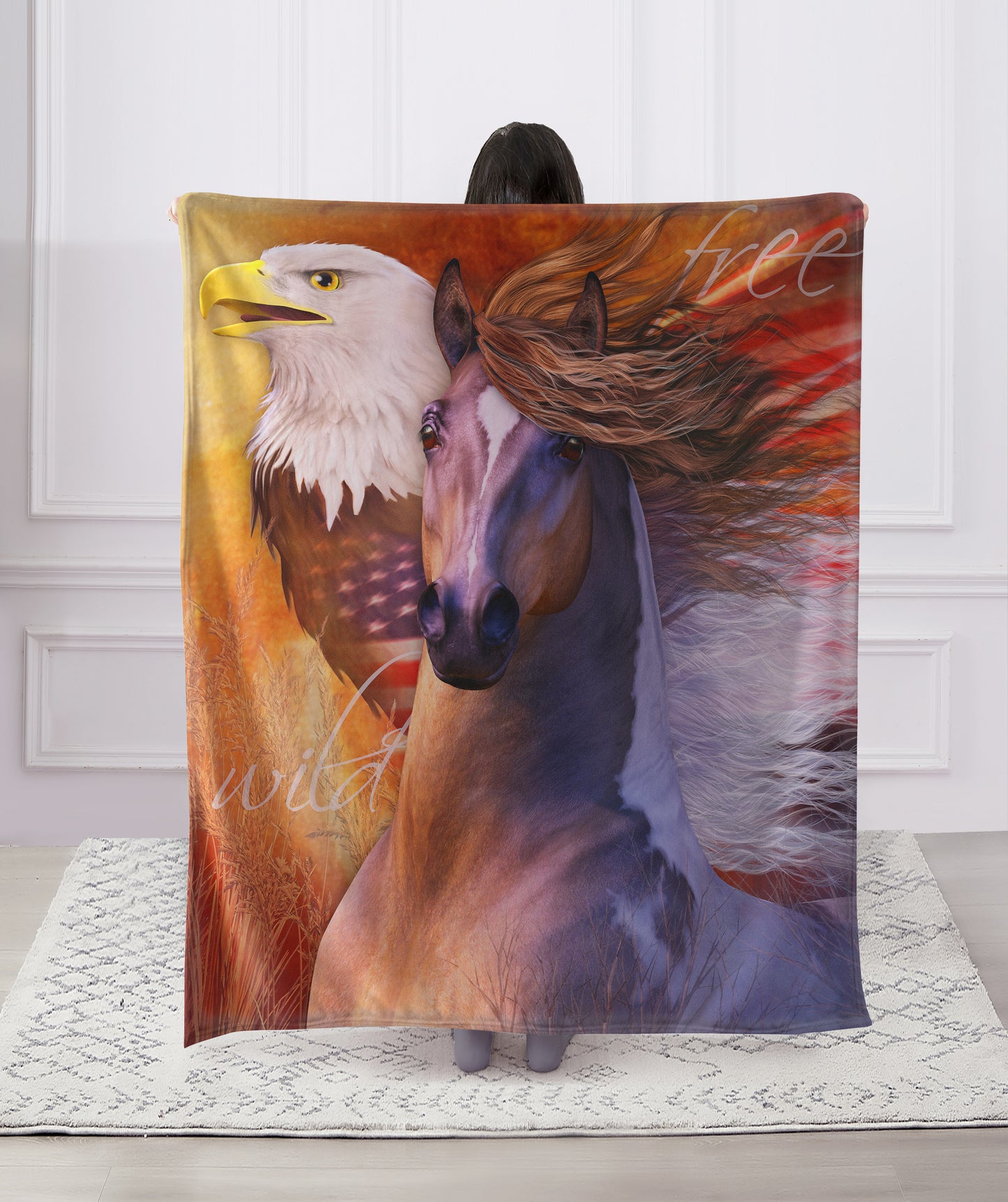 Regal Comfort - Freedom - Plush Decorative Throw Blanket 50"x60"