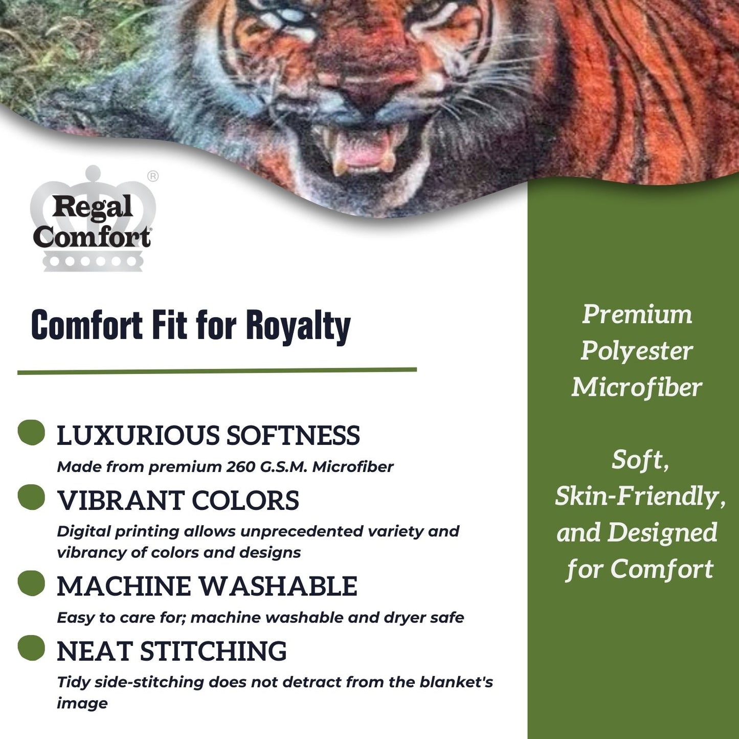 Regal Comfort - The Jungle Boy - Plush Decorative Throw Blanket 50"x60"