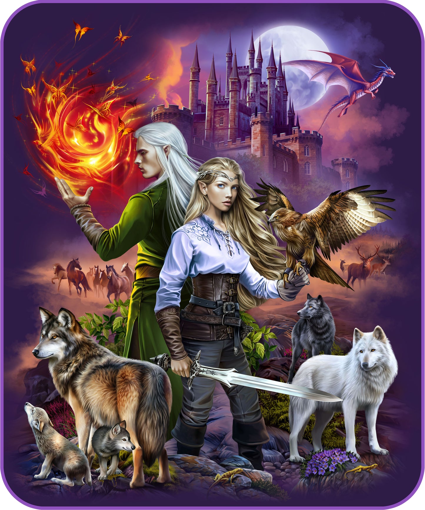 Regal Comfort - Elven Domain - Plush Decorative Throw Blanket 50"x60"