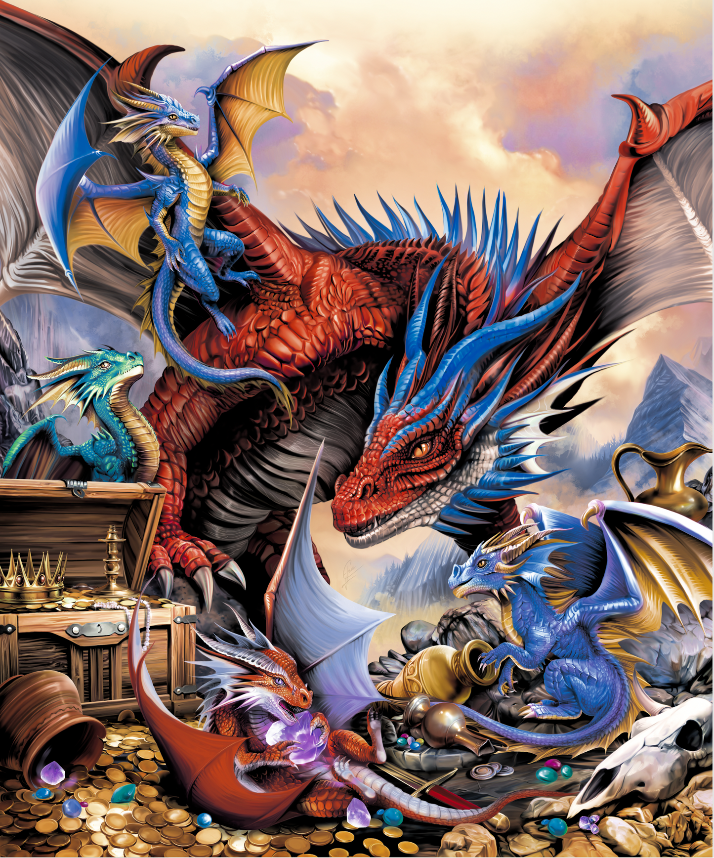Regal Comfort - Dragon Hoard - Plush Decorative Throw Blanket 50"x60"