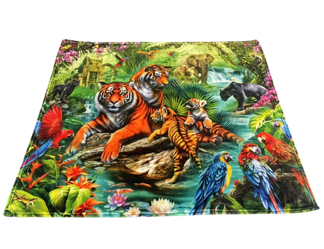Regal Comfort - Jungle Wildlife - Plush Decorative Throw Blanket 50"x60"