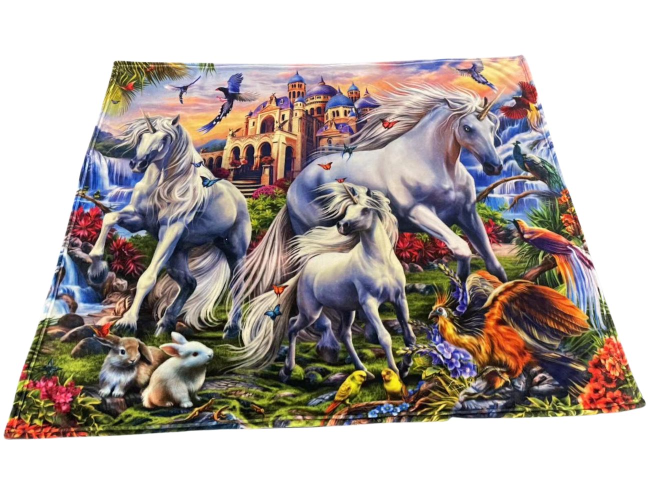Regal Comfort - Unicorn Fantasy - Plush Decorative Throw Blanket 50"x60"