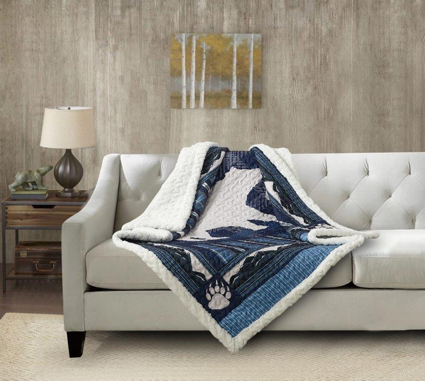Virah Bella - Offspring - Quilted Sherpa Throw Blanket 50"x60"