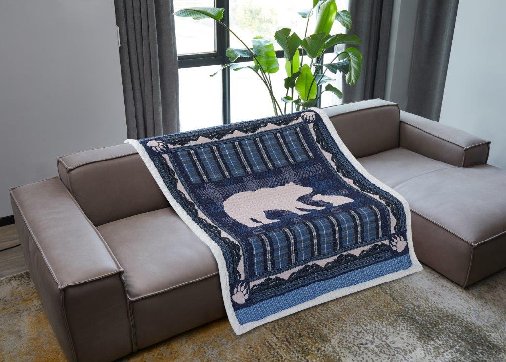 Virah Bella - Offspring - Quilted Sherpa Throw Blanket 50"x60"