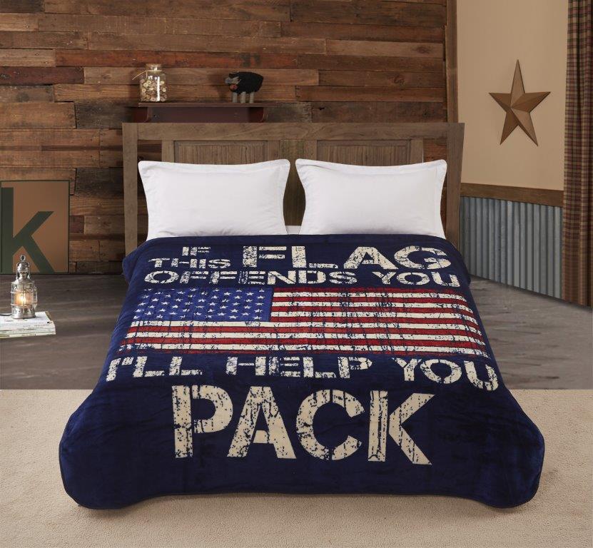 Regal Comfort - Pack It - Plush Decorative Queen Size Blanket