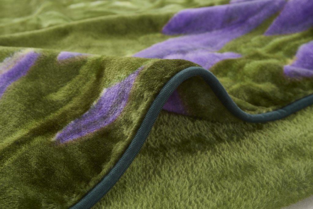 Regal Comfort - Hummingbird and Hosta - Plush Decorative Queen Size Blanket