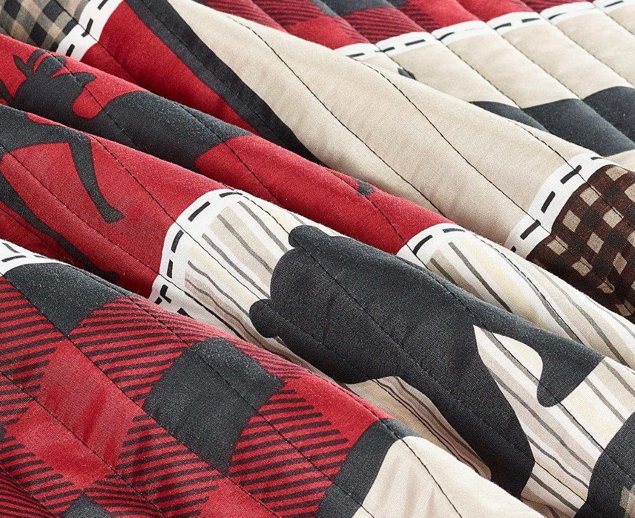 Virah Bella - Lodge Life - Lightweight Reversible Quilt Set with Decorative Pillow Shams