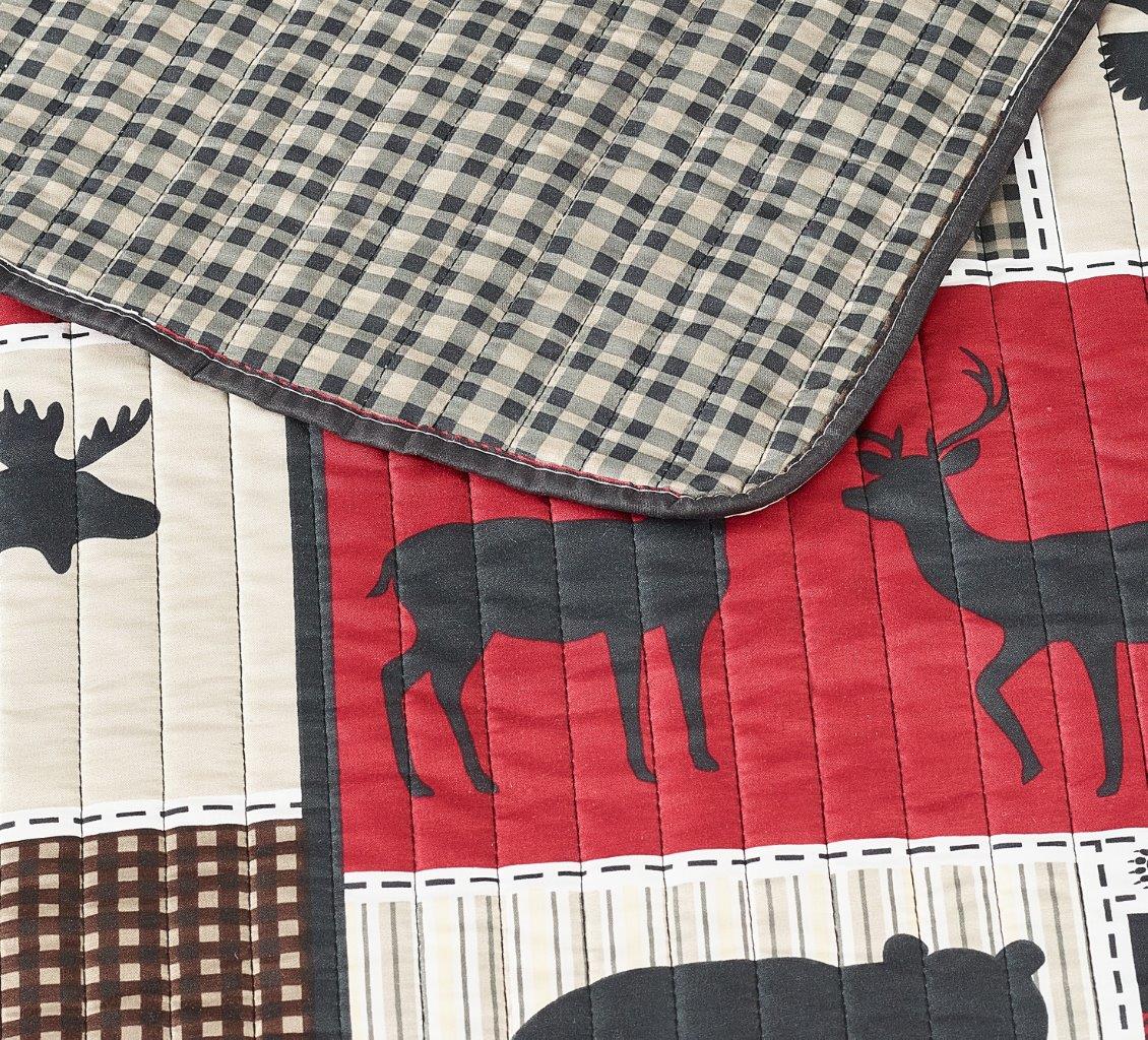 Virah Bella - Lodge Life - Lightweight Reversible Quilt Set with Decorative Pillow Shams