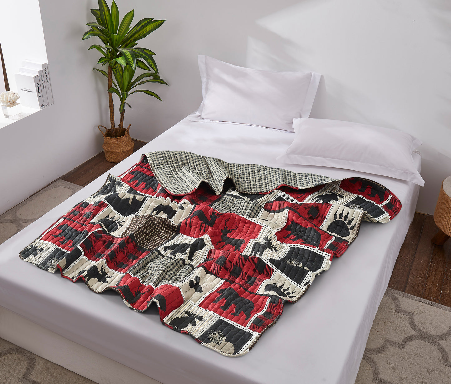 Virah Bella - Lodge Life - Lightweight Quilted Throw Blanket 50" x 60"