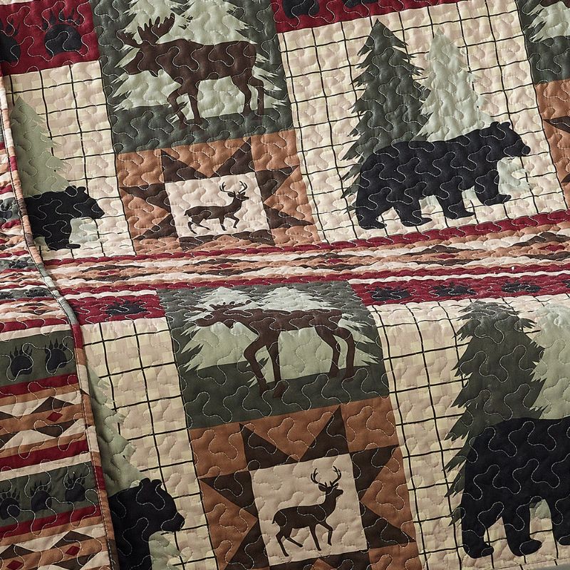 Virah Bella - Wildlife Patch - Lightweight Quilted Throw Blanket 50" x 60"