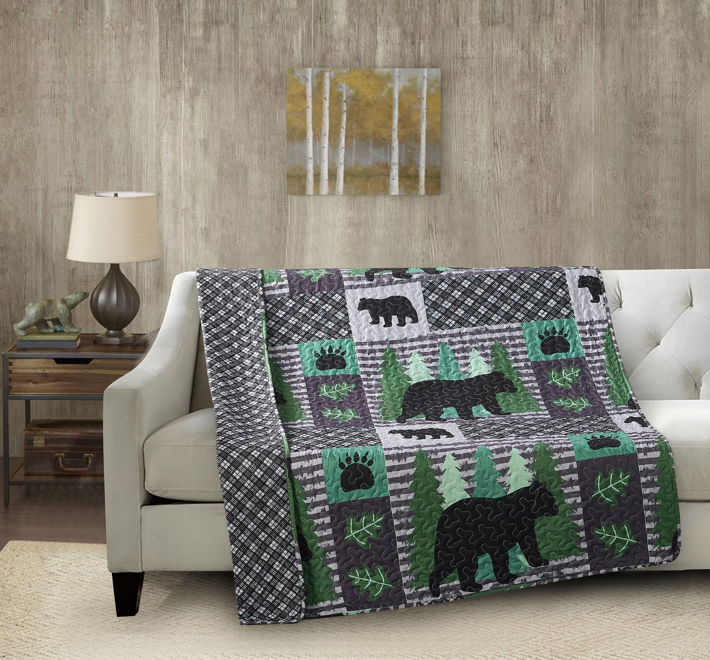Virah Bella - Mountain Whispers - Lightweight Quilted Throw Blanket 50" x 60"