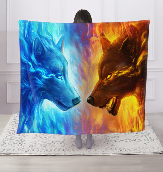 Regal Comfort - Fire and Ice - Plush Decorative Throw Blanket 50"x60"