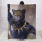 Regal Comfort - Panther Warrior - Plush Decorative Throw Blanket 50"x60"