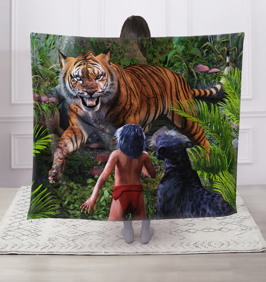 Regal Comfort - The Jungle Boy - Plush Decorative Throw Blanket 50"x60"