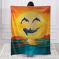 Regal Comfort - Dolphin Emoji Smile - Plush Decorative Throw Blanket 50"x60"