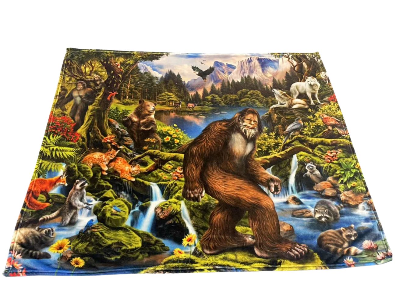 Regal Comfort - Land of the Bigfoot - Plush Decorative Throw Blanket 50"x60"