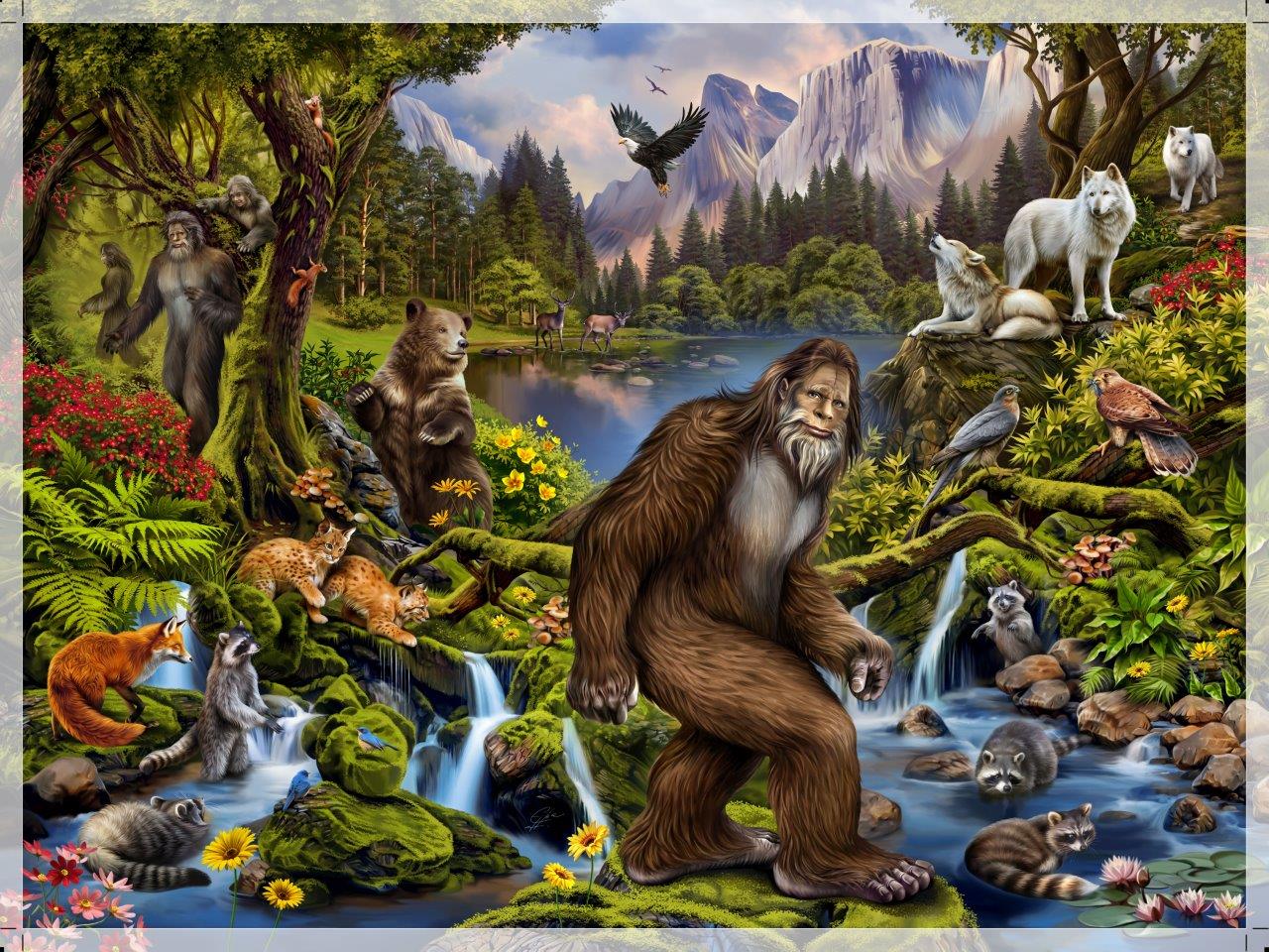 Regal Comfort - Land of the Bigfoot - Plush Decorative Throw Blanket 50"x60"