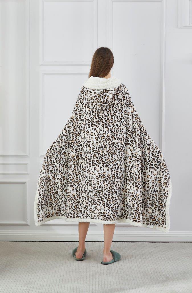 Regal Comfort - Safari Leopard - Faux Fur Wearable Throw