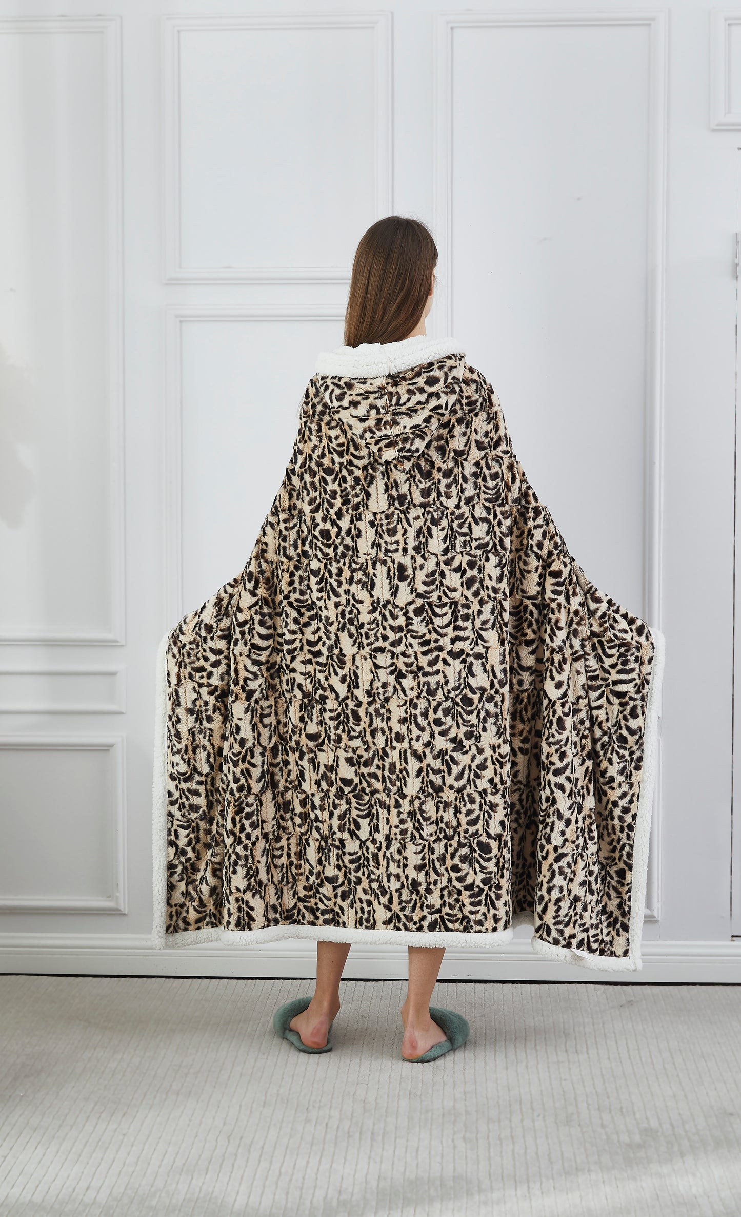 Regal Comfort - Safari Stripe - Faux Fur Wearable Throw