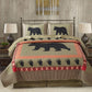 Virah Bella - Bear and Paw - Lightweight Reversible Quilt Set with Decorative Pillow Shams