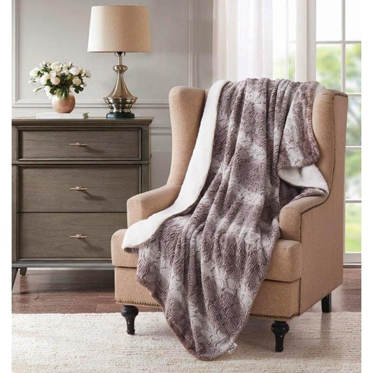 Snake Skin - Faux Fur Plush Throw Blanket 50"x70"