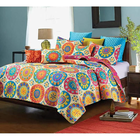 Virah Bella - Suri - Lightweight Reversible Quilt Set with Decorative Pillow Shams