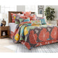 Virah Bella - Hibiscus - Lightweight Reversible Quilt Set with Decorative Pillow Shams