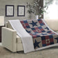 Virah Bella - Mountain Cabin Grey - Quilted Sherpa Throw Blanket 50"x60"
