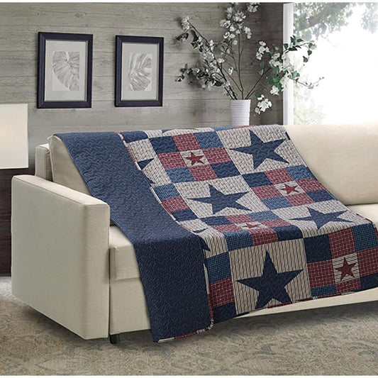 Virah Bella - Mountain Cabin Grey - Lightweight Quilted Throw Blanket 50" x 60"