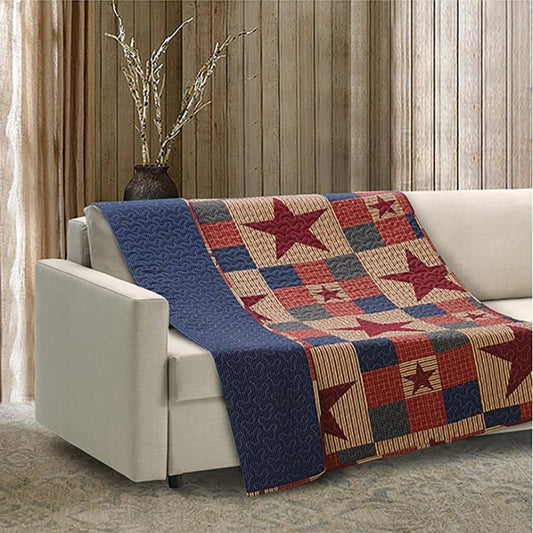 Virah Bella - Mountain Cabin Red - Lightweight Quilted Throw Blanket 50" x 60"