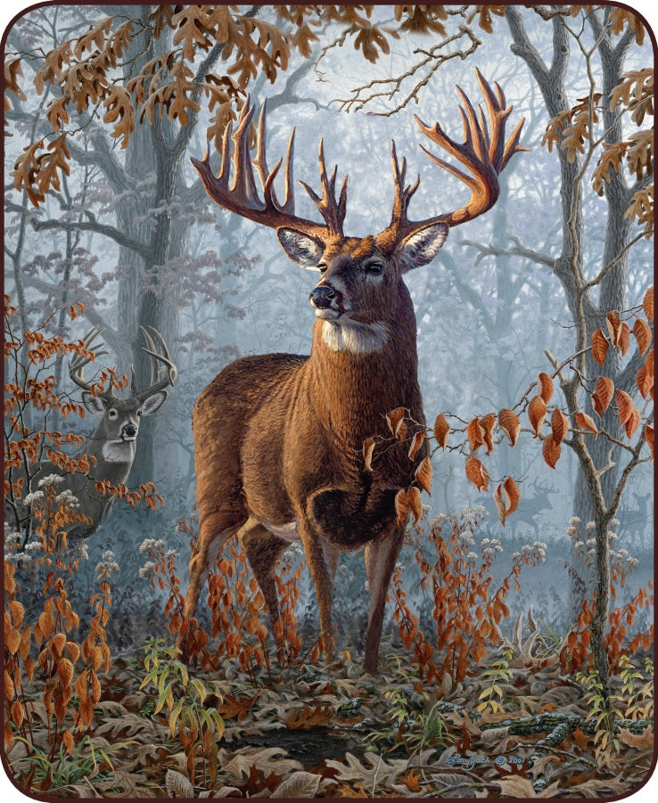 Regal Comfort - Whitetail Buck - Plush Decorative Throw Blanket 50"x60"