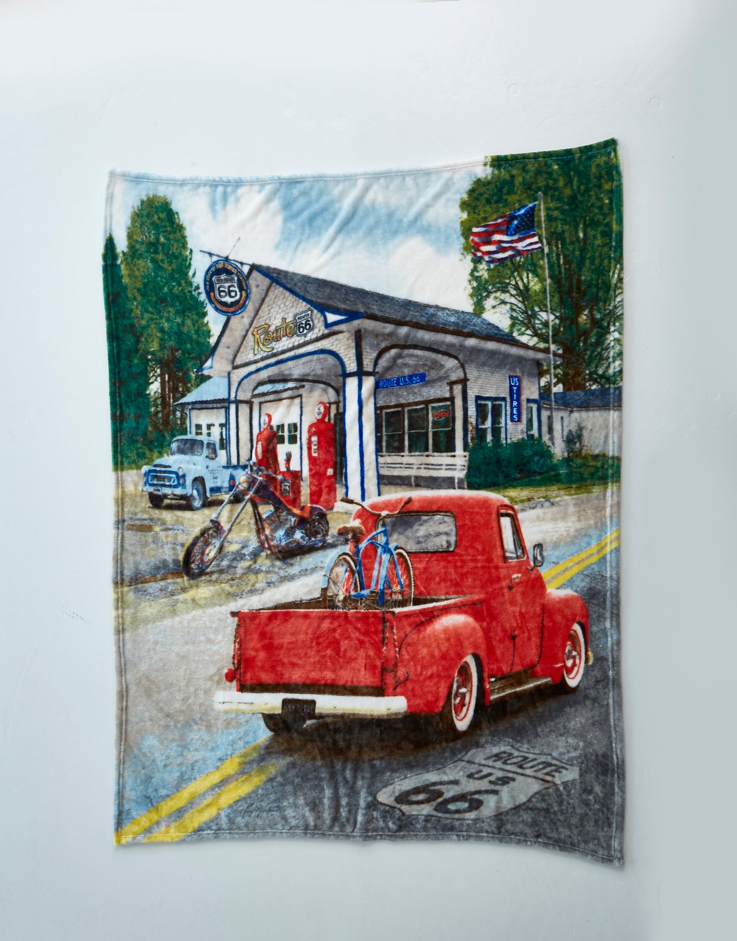 Regal Comfort - Route 66 - Plush Decorative Throw Blanket 50"x60"