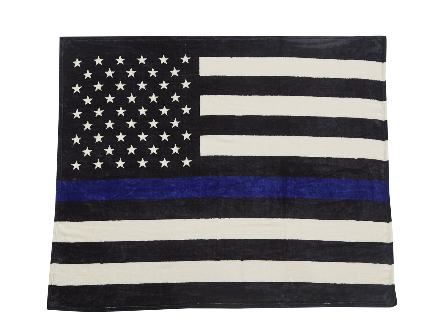 Regal Comfort - Police Department Flag - Plush Decorative Throw Blanket 50"x60"