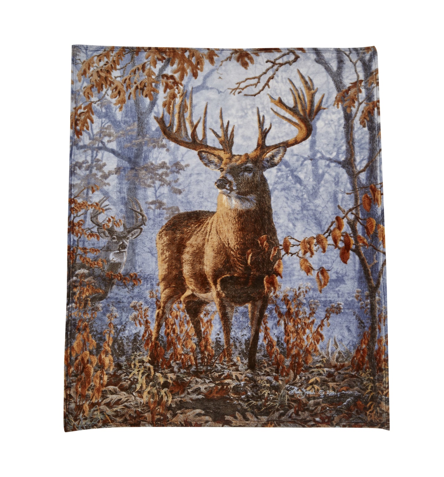 Regal Comfort - Whitetail Buck - Plush Decorative Throw Blanket 50"x60"