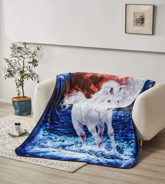 Regal Comfort - Unicorn - Plush Decorative Throw Blanket 60"x80"