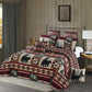 Virah Bella - Wildlife Patch - Lightweight Reversible Quilt Set with Decorative Pillow Shams