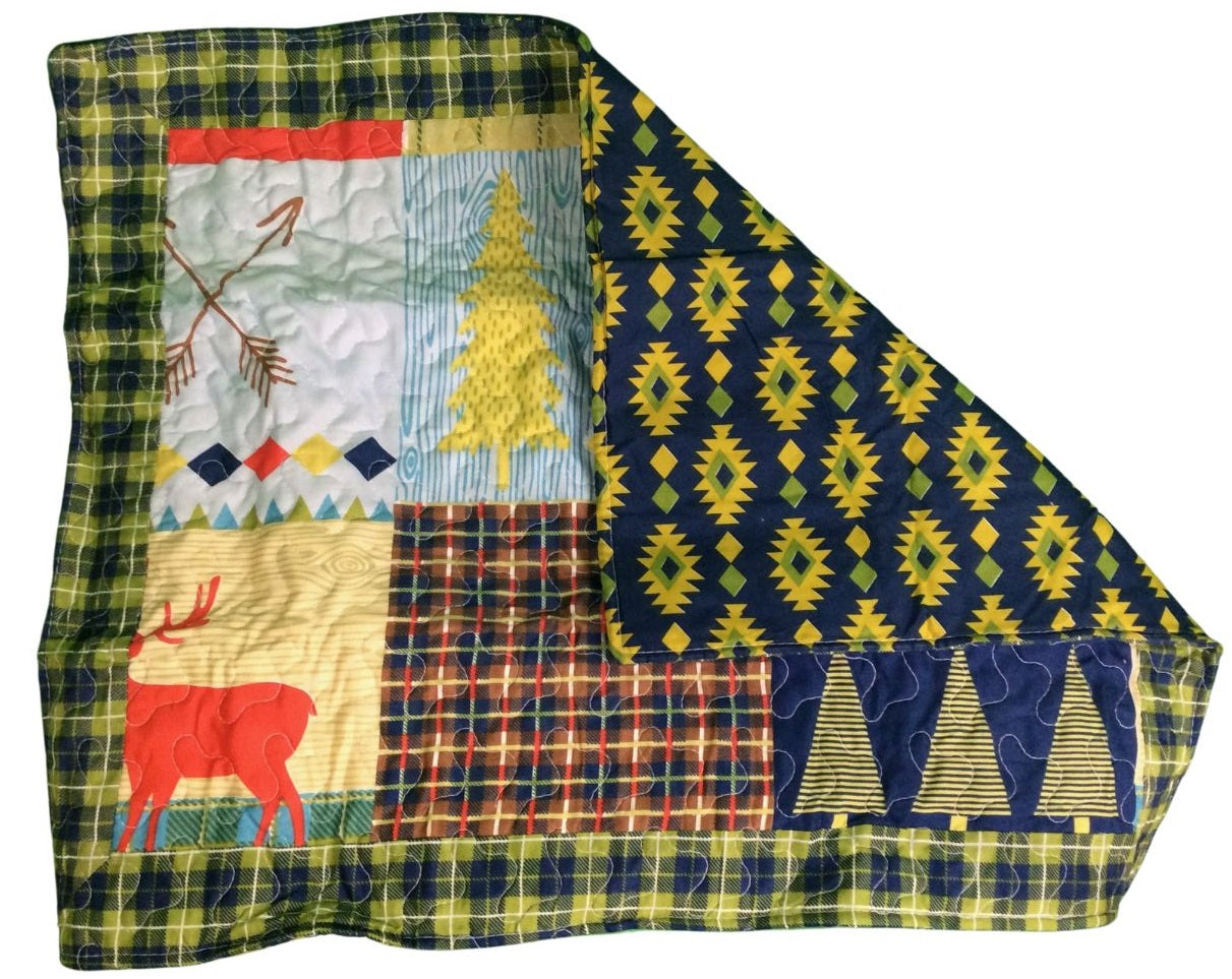 Virah Bella - Lake and Lodge - Lightweight Reversible Quilt Set with Decorative Pillow Shams