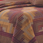 Virah Bella - Montana Cabin Red/Tan  - Lightweight Reversible Quilt Set with Decorative Pillow Shams
