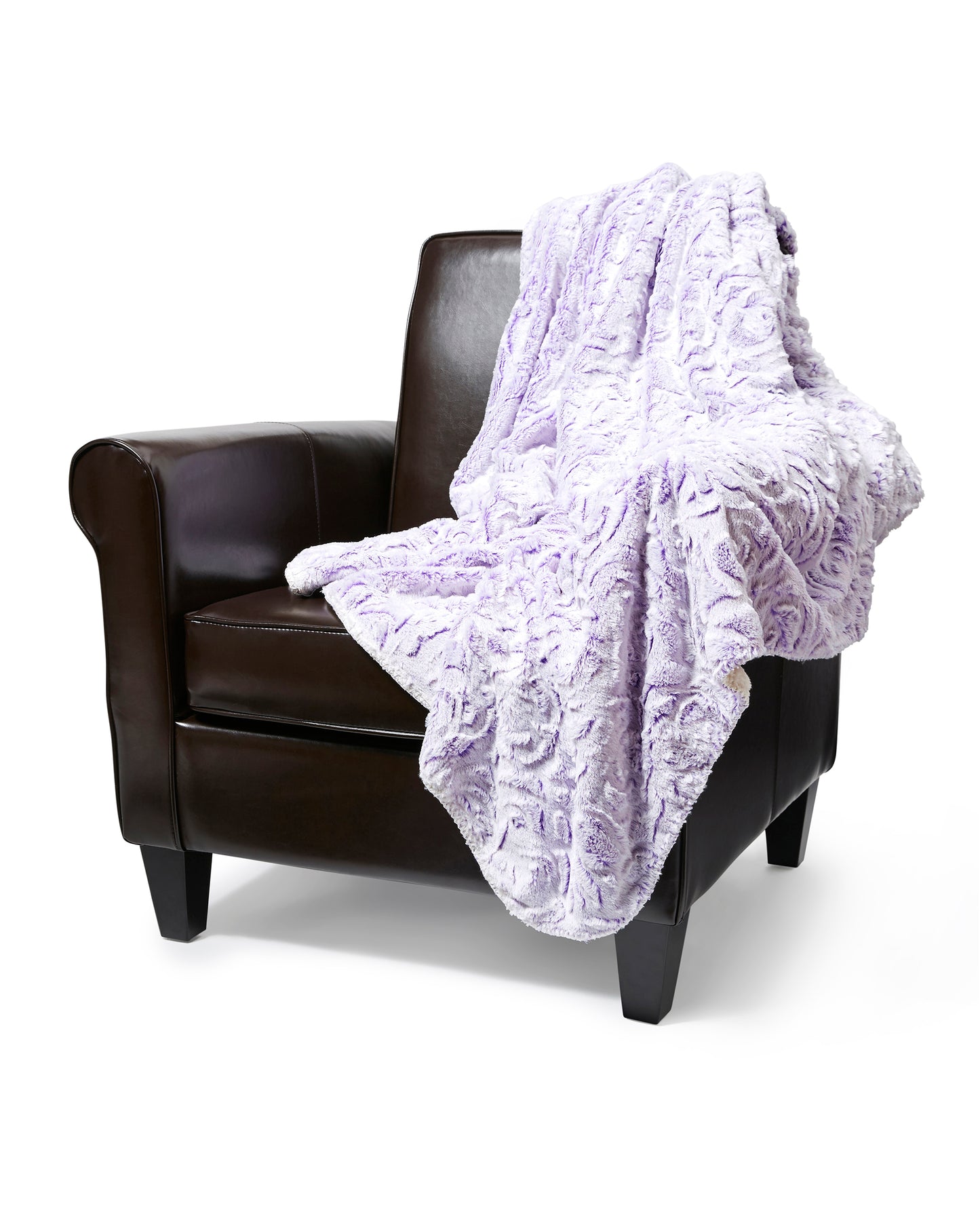 Regal Comfort - Lavender - Faux Fur Plush Throw Blanket 50"x70"