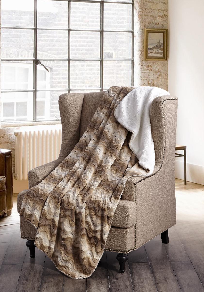 Sandstone Hills - Faux Fur Plush Throw Blanket 50"x70"