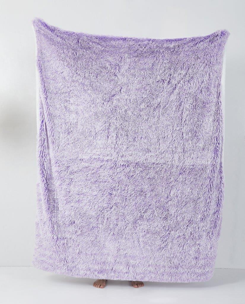 Regal Comfort - Orchid Frost - Faux Fur Plush Throw Blanket 50"x70"