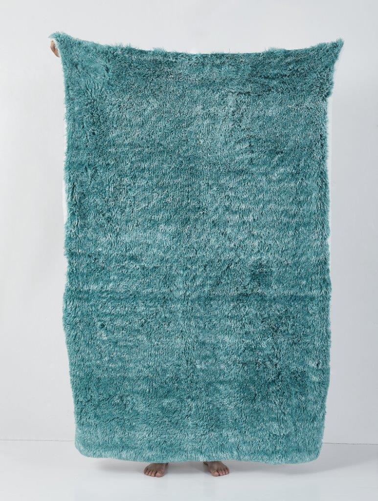 Regal Comfort - Emerald Frost - Faux Fur Plush Throw Blanket 50"x70"