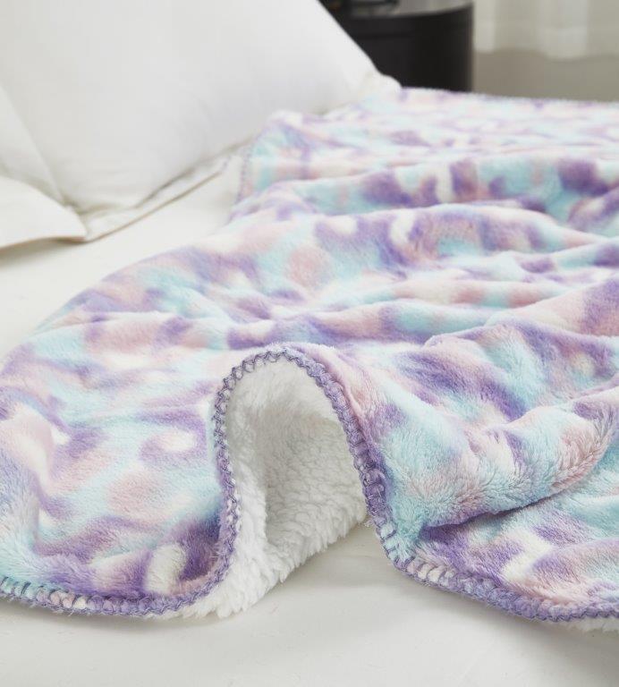 Regal Comfort - Taffy - Faux Fur Plush Throw Blanket 50"x70"